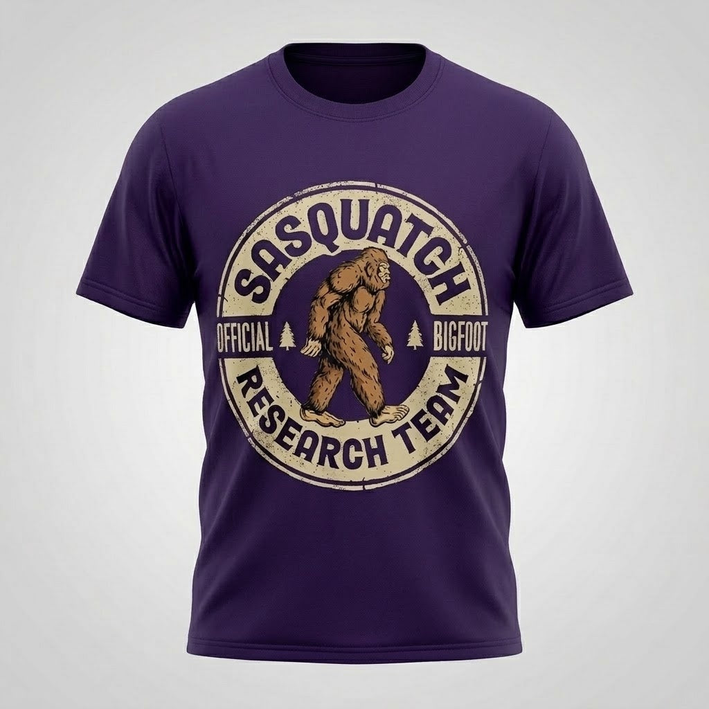 Sasquatch Bigfoot Research Team T-Shirts Unisex Vintage Graphic Cotton Tee Size S-5XL