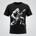 Bigfoot Playing Guitar T-Shirt Mens Womens Graphic Tee 100% Cotton Size S-5XL