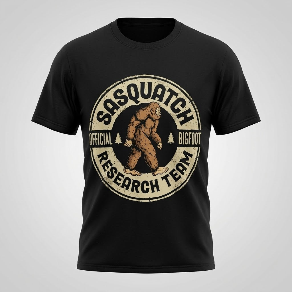 Sasquatch Bigfoot Research Team T-Shirts Unisex Vintage Graphic Cotton Tee Size S-5XL