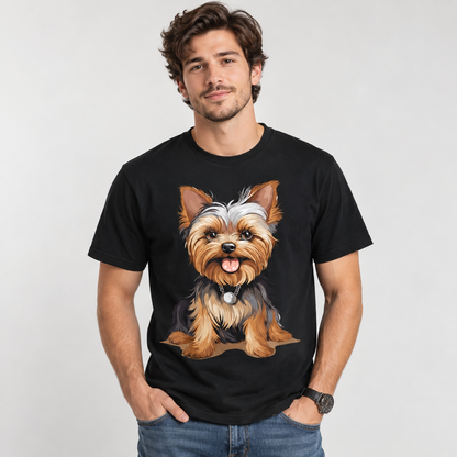 Cute Yorkie Dog Graphic T-Shirt for Pet Lovers
