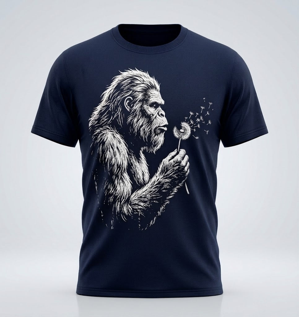 Bigfoot Dandelion Sasquatch Unisex Graphic Cotton T-Shirt Size S-5XL