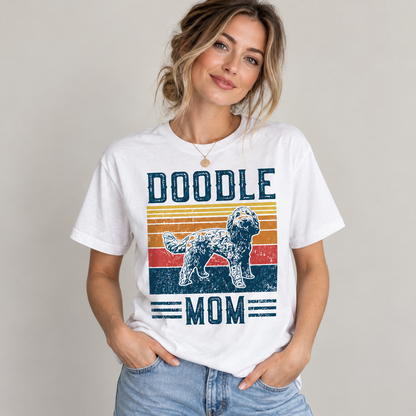 Doodle Mom T-Shirt Retro Doodle Dog Graphic Tee for Dog Moms and Doodle Lovers