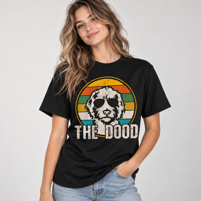 The Dood Doodle Dog T-Shirt Retro Sunglasses Graphic Tee for Doodle Lovers