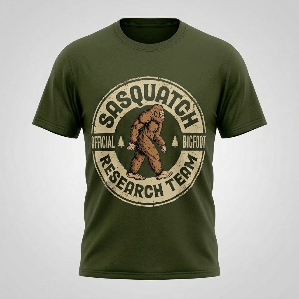 Sasquatch Bigfoot Research Team T-Shirts Unisex Vintage Graphic Cotton Tee Size S-5XL