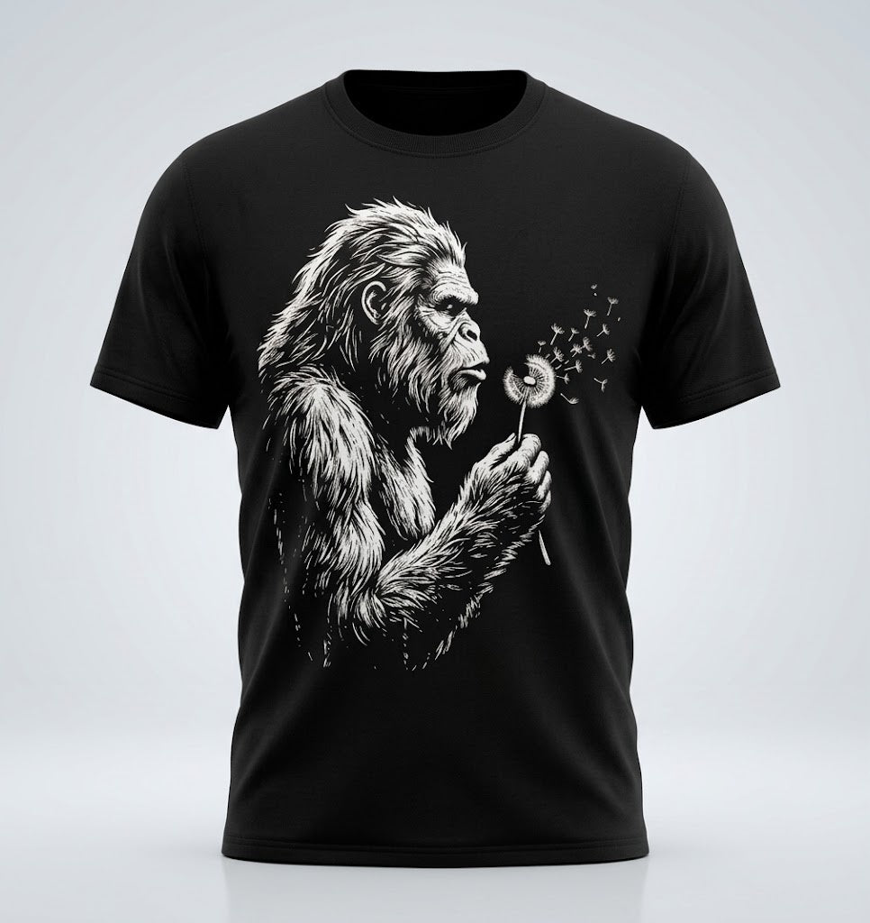 Bigfoot Dandelion Sasquatch Unisex Graphic Cotton T-Shirt Size S-5XL