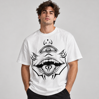 Cyclops Monster Graphic T-Shirt Gothic Tattoo Style Fantasy Horror Tee