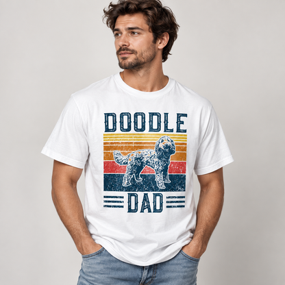 Doodle Dad T-Shirt Retro Doodle Dog Graphic Tee for Dog Dads and Doodle Lovers