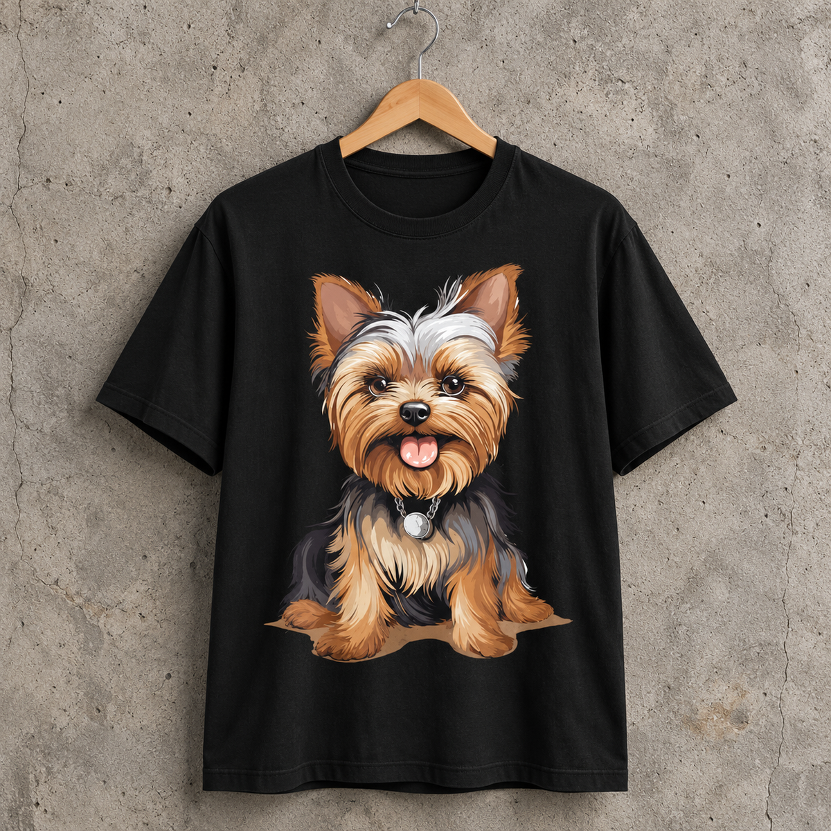 Cute Yorkie Dog Graphic T-Shirt for Pet Lovers