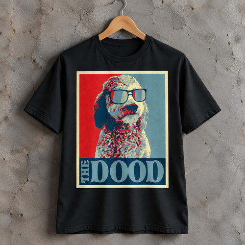 The Dood Doodle Dog T-Shirt Retro Sunglasses Graphic Tee for Doodle Lovers
