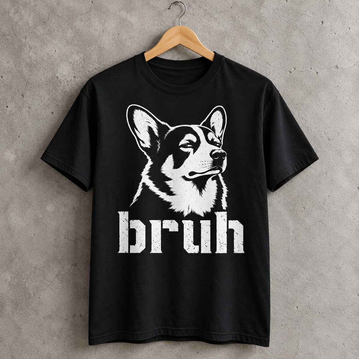 Funny Corgi Bruh T-Shirt Sarcastic Dog Lover Graphic Tee Funny Pet