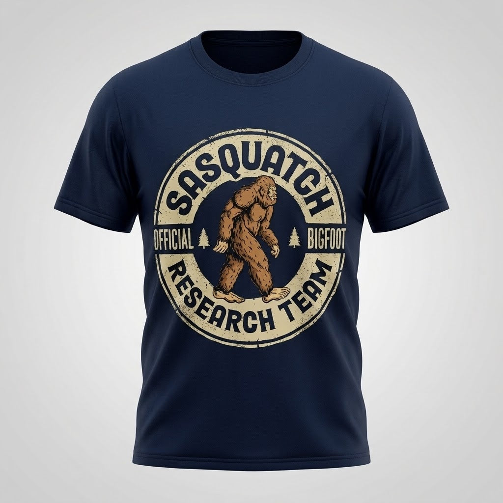 Sasquatch Bigfoot Research Team T-Shirts Unisex Vintage Graphic Cotton Tee Size S-5XL
