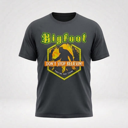 Bigfoot Believe Graphic T-Shirt for Men Women Retro Heavy Cotton Size S-5XL