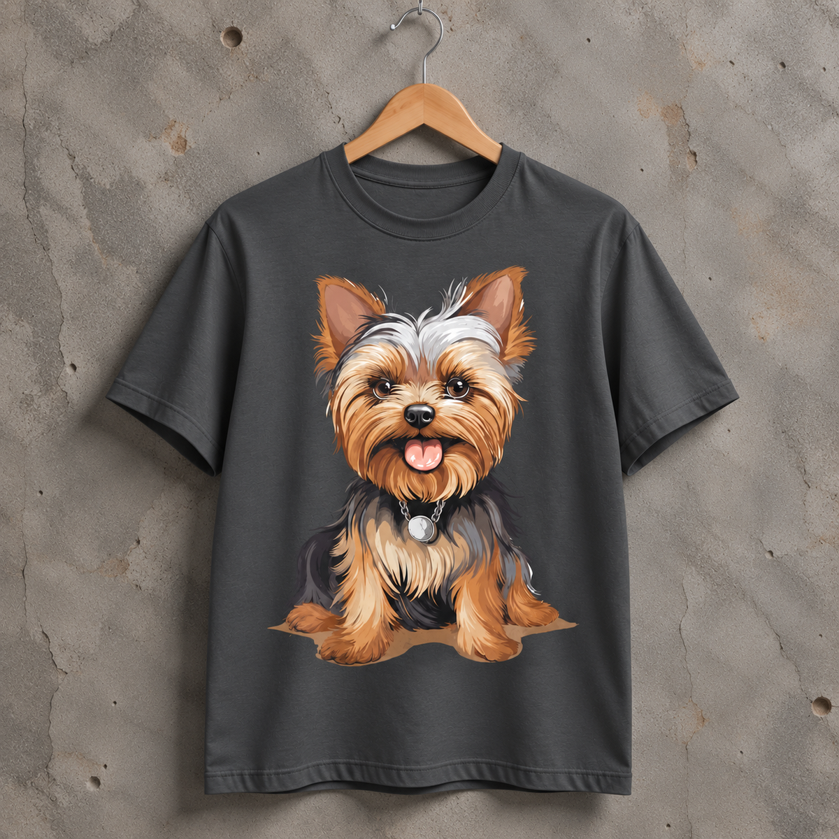 Cute Yorkie Dog Graphic T-Shirt for Pet Lovers