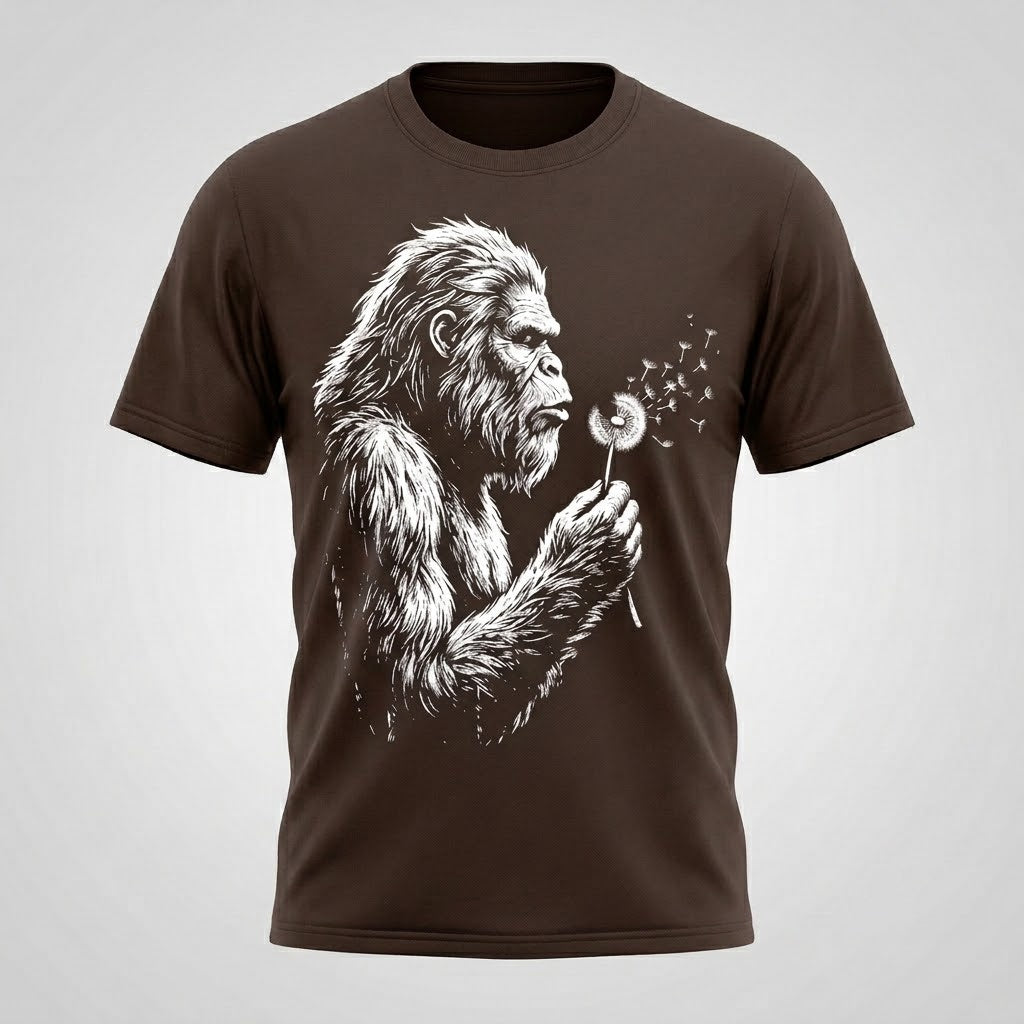 Bigfoot Dandelion Sasquatch Unisex Graphic Cotton T-Shirt Size S-5XL