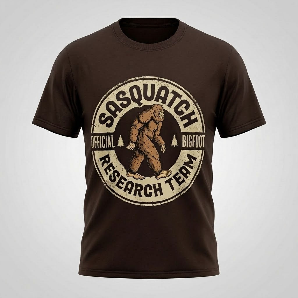 Sasquatch Bigfoot Research Team T-Shirts Unisex Vintage Graphic Cotton Tee Size S-5XL