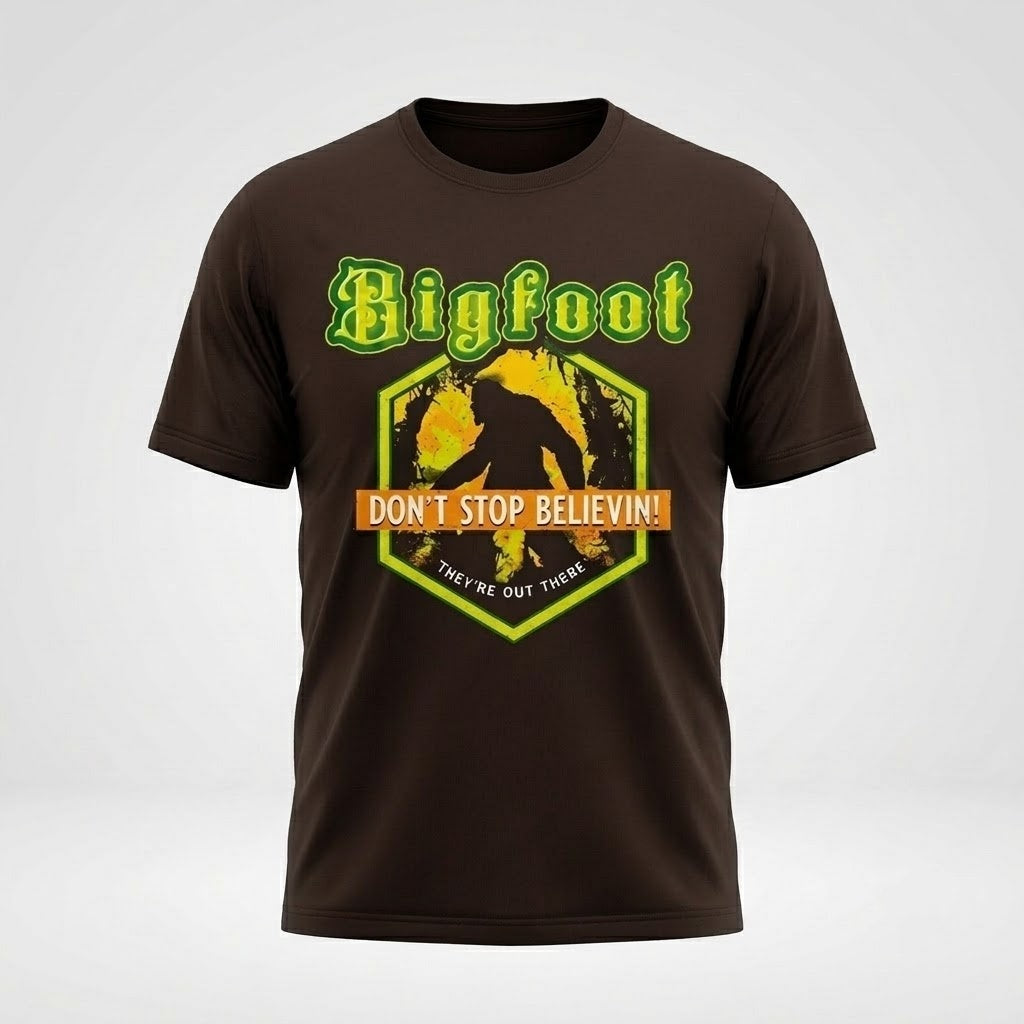 Bigfoot Believe Graphic T-Shirt for Men Women Retro Heavy Cotton Size S-5XL