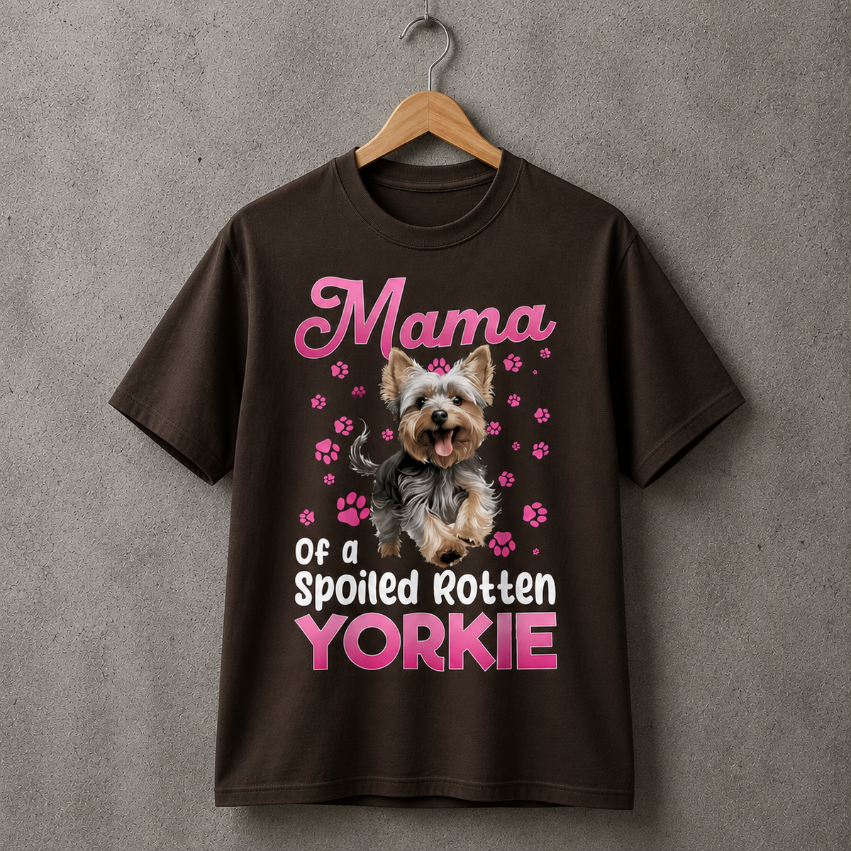 Yorkie Mama Dog Lover Graphic Tee Cute Pet Style 100% Cotton Size S-5XL