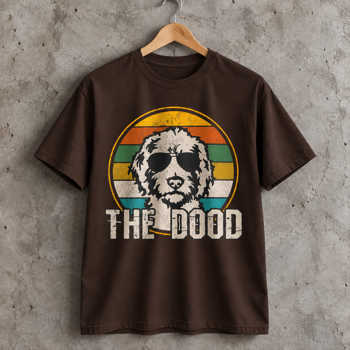 The Dood Doodle Dog T-Shirt Retro Sunglasses Graphic Tee for Doodle Lovers