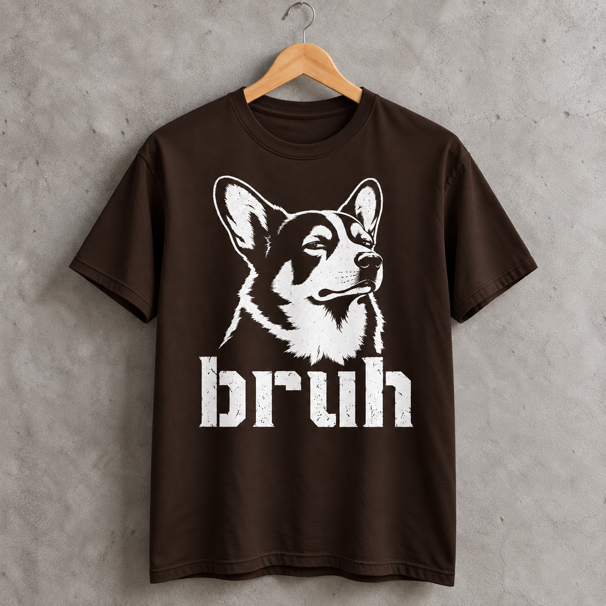 Funny Corgi Bruh T-Shirt Sarcastic Dog Lover Graphic Tee Funny Pet