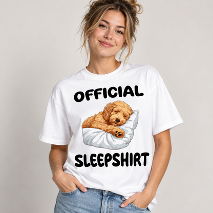 Official Sleepshirt Cute Sleeping Dog Graphic T-Shirt for Dog Lovers