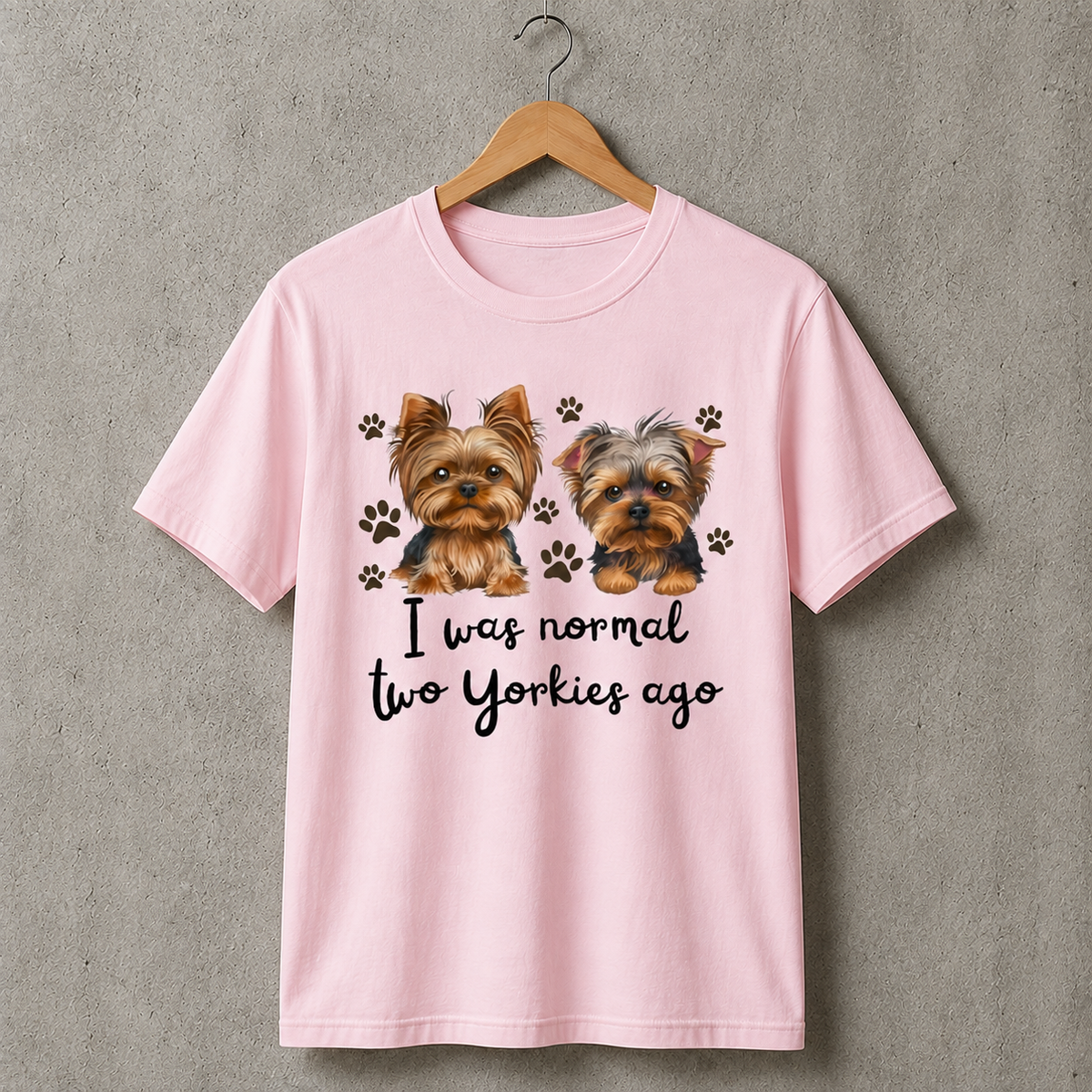 Two Yorkies Dog Lover T-Shirt Unisex Cute Pet Style 100% Cotton Size S-5XL
