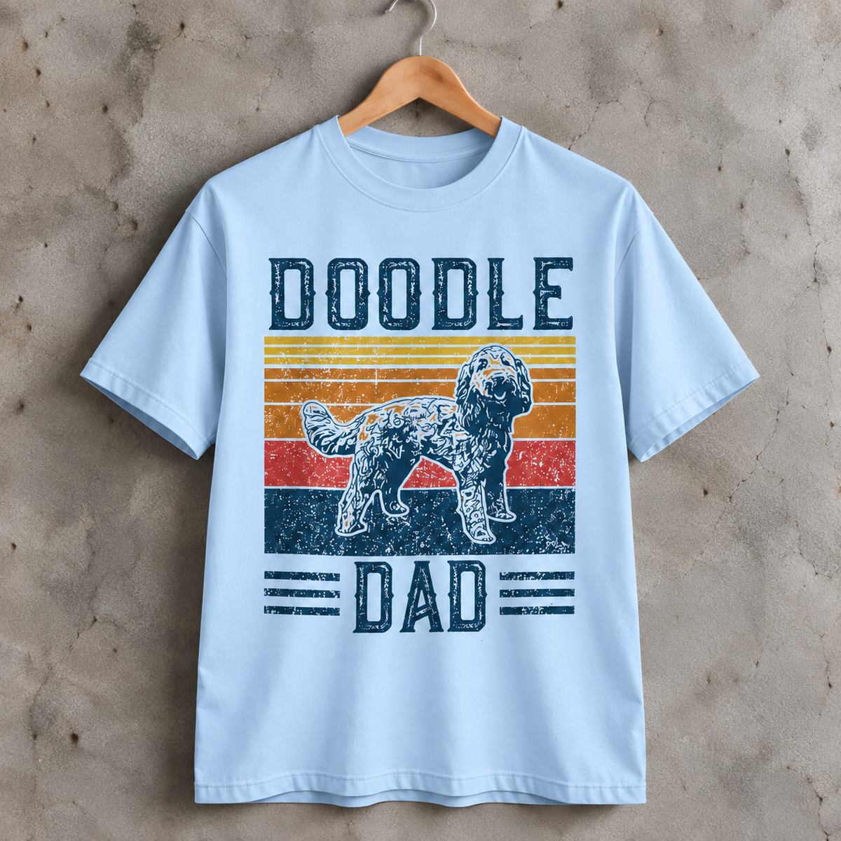 Doodle Dad T-Shirt Retro Doodle Dog Graphic Tee for Dog Dads and Doodle Lovers