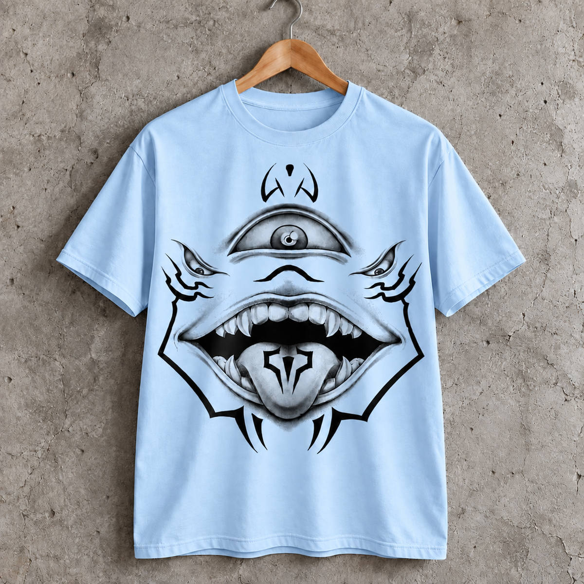 Cyclops Monster Graphic T-Shirt Gothic Tattoo Style Fantasy Horror Tee