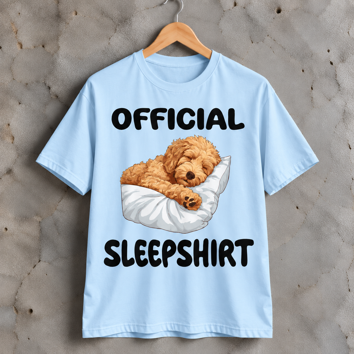 Official Sleepshirt Cute Sleeping Dog Graphic T-Shirt for Dog Lovers