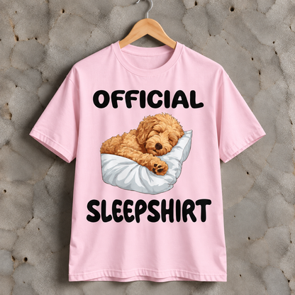 Official Sleepshirt Cute Sleeping Dog Graphic T-Shirt for Dog Lovers