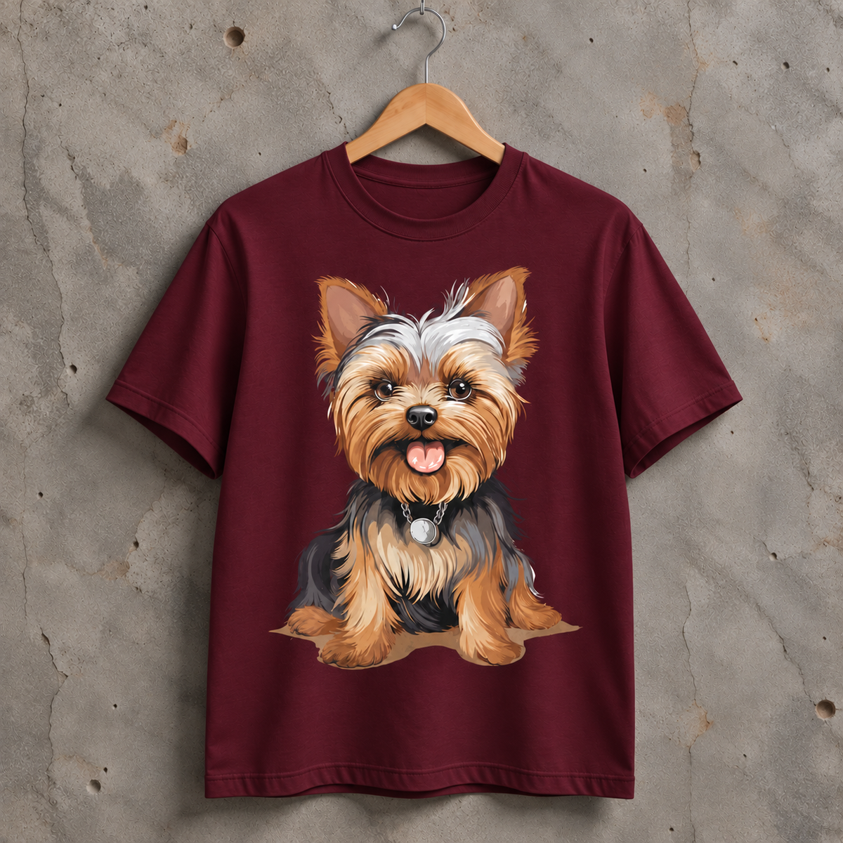 Cute Yorkie Dog Graphic T-Shirt for Pet Lovers