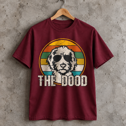 The Dood Doodle Dog T-Shirt Retro Sunglasses Graphic Tee for Doodle Lovers