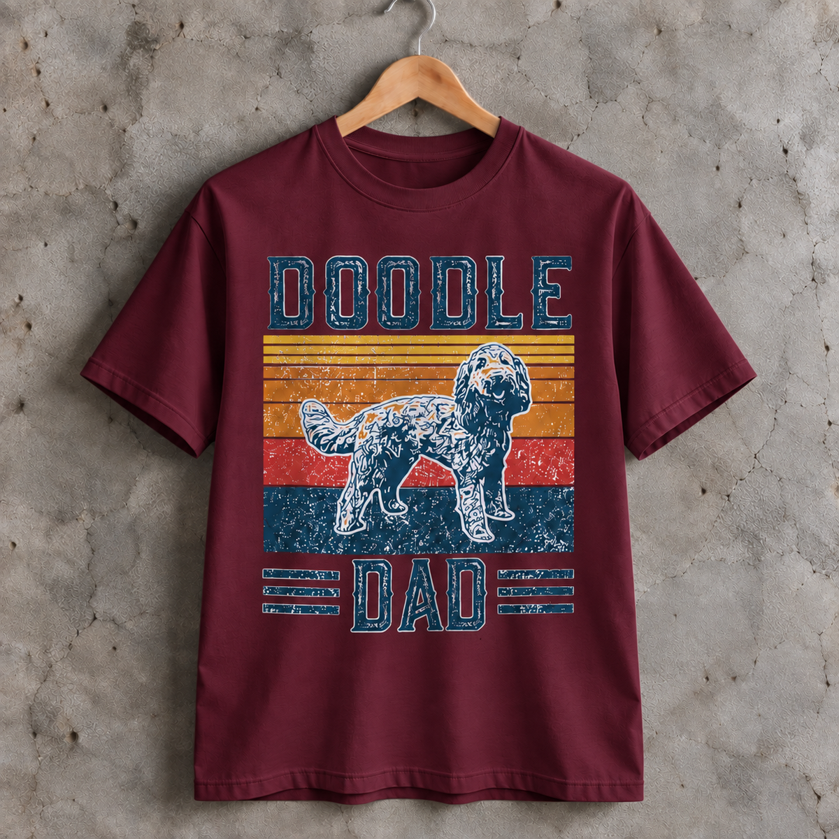 Doodle Dad T-Shirt Retro Doodle Dog Graphic Tee for Dog Dads and Doodle Lovers