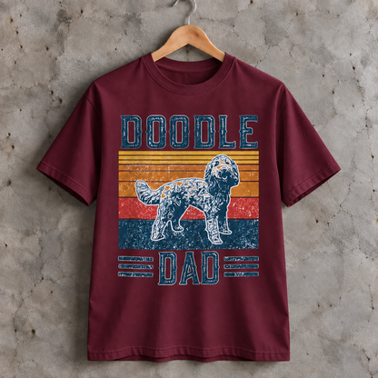 Doodle Dad T-Shirt Retro Doodle Dog Graphic Tee for Dog Dads and Doodle Lovers