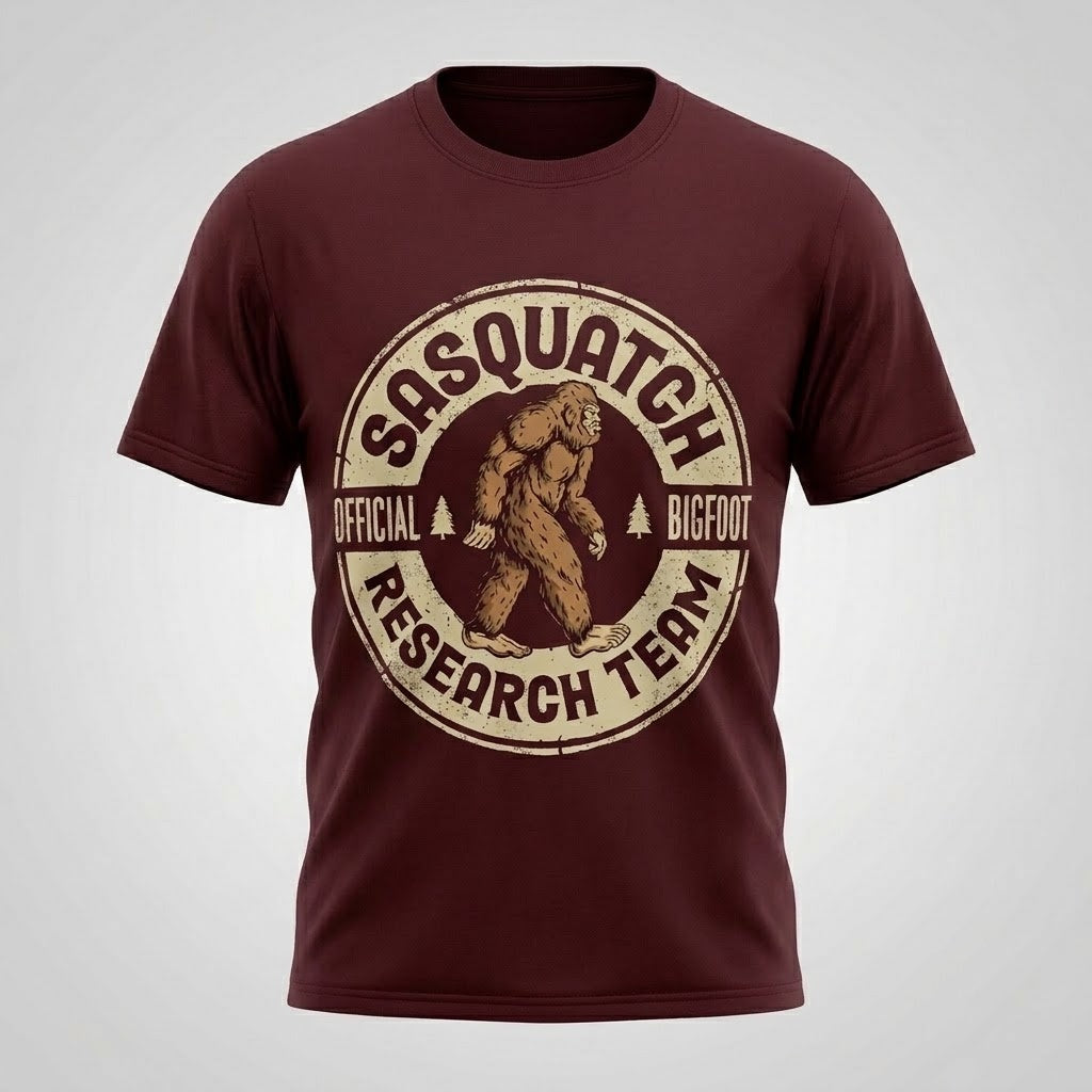 Sasquatch Bigfoot Research Team T-Shirts Unisex Vintage Graphic Cotton Tee Size S-5XL