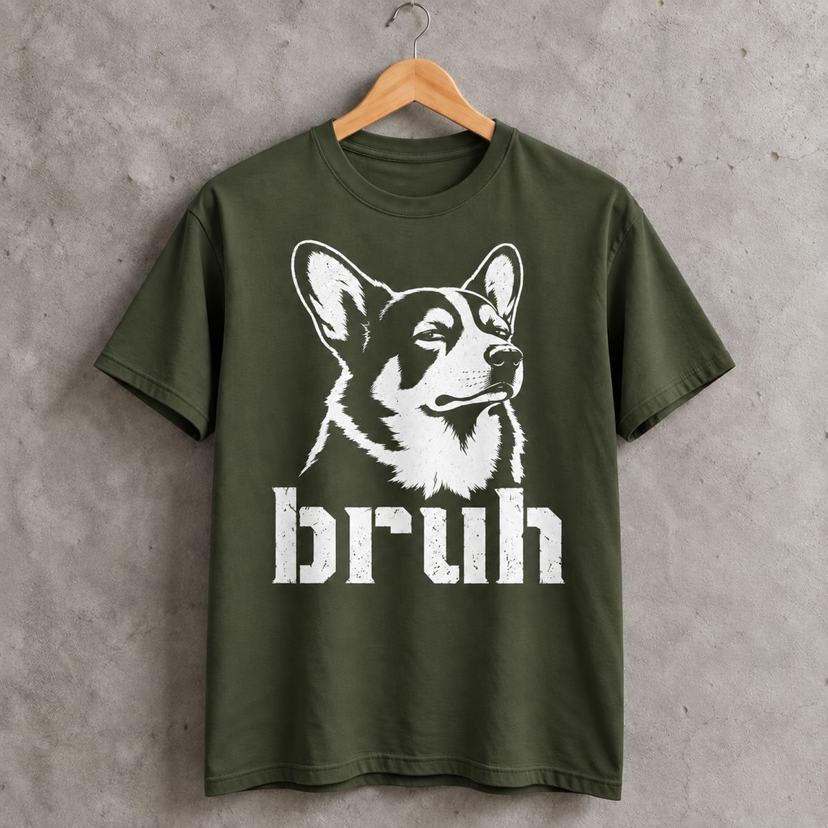 Funny Corgi Bruh T-Shirt Sarcastic Dog Lover Graphic Tee Funny Pet