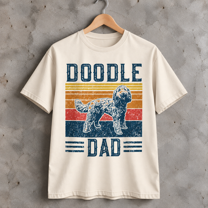 Doodle Dad T-Shirt Retro Doodle Dog Graphic Tee for Dog Dads and Doodle Lovers