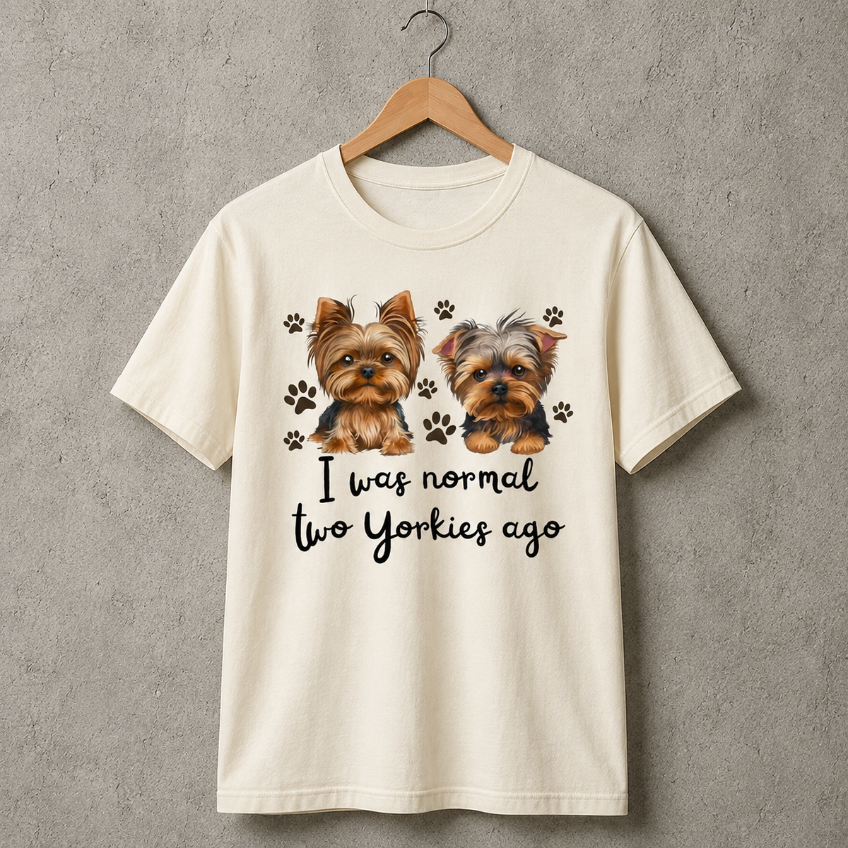 Two Yorkies Dog Lover T-Shirt Unisex Cute Pet Style 100% Cotton Size S-5XL