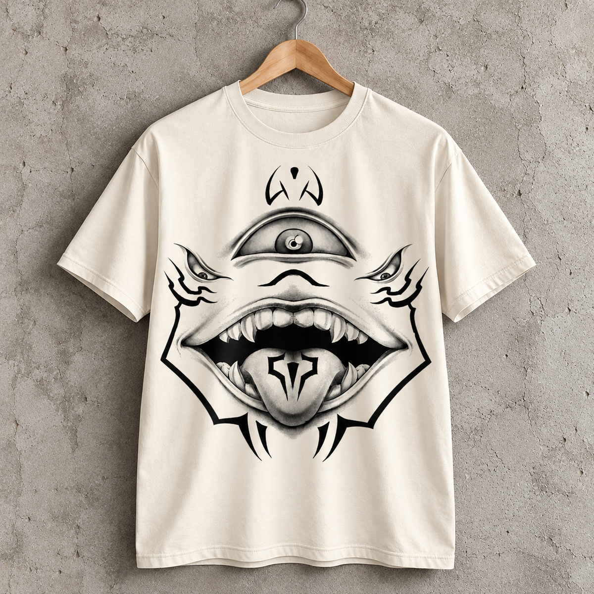 Cyclops Monster Graphic T-Shirt Gothic Tattoo Style Fantasy Horror Tee
