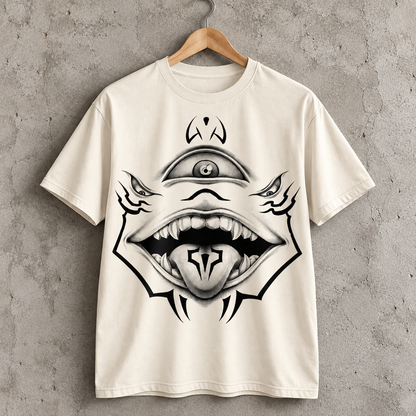 Cyclops Monster Graphic T-Shirt Gothic Tattoo Style Fantasy Horror Tee