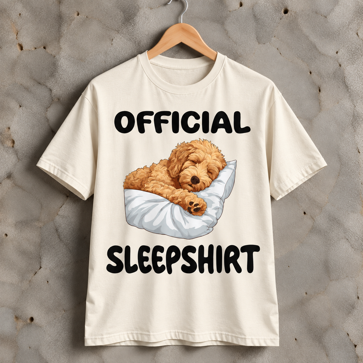 Official Sleepshirt Cute Sleeping Dog Graphic T-Shirt for Dog Lovers