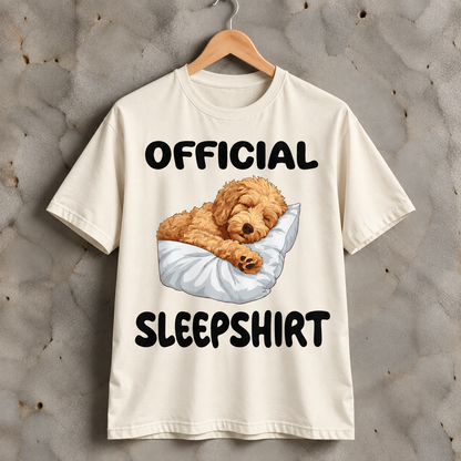 Official Sleepshirt Cute Sleeping Dog Graphic T-Shirt for Dog Lovers