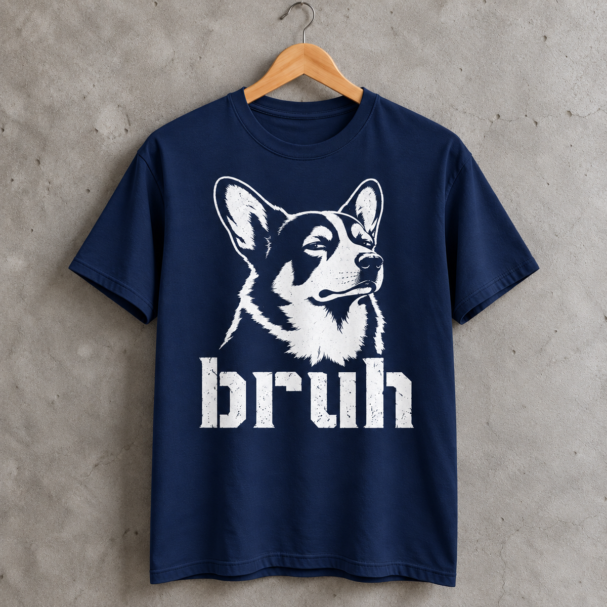 Funny Corgi Bruh T-Shirt Sarcastic Dog Lover Graphic Tee Funny Pet
