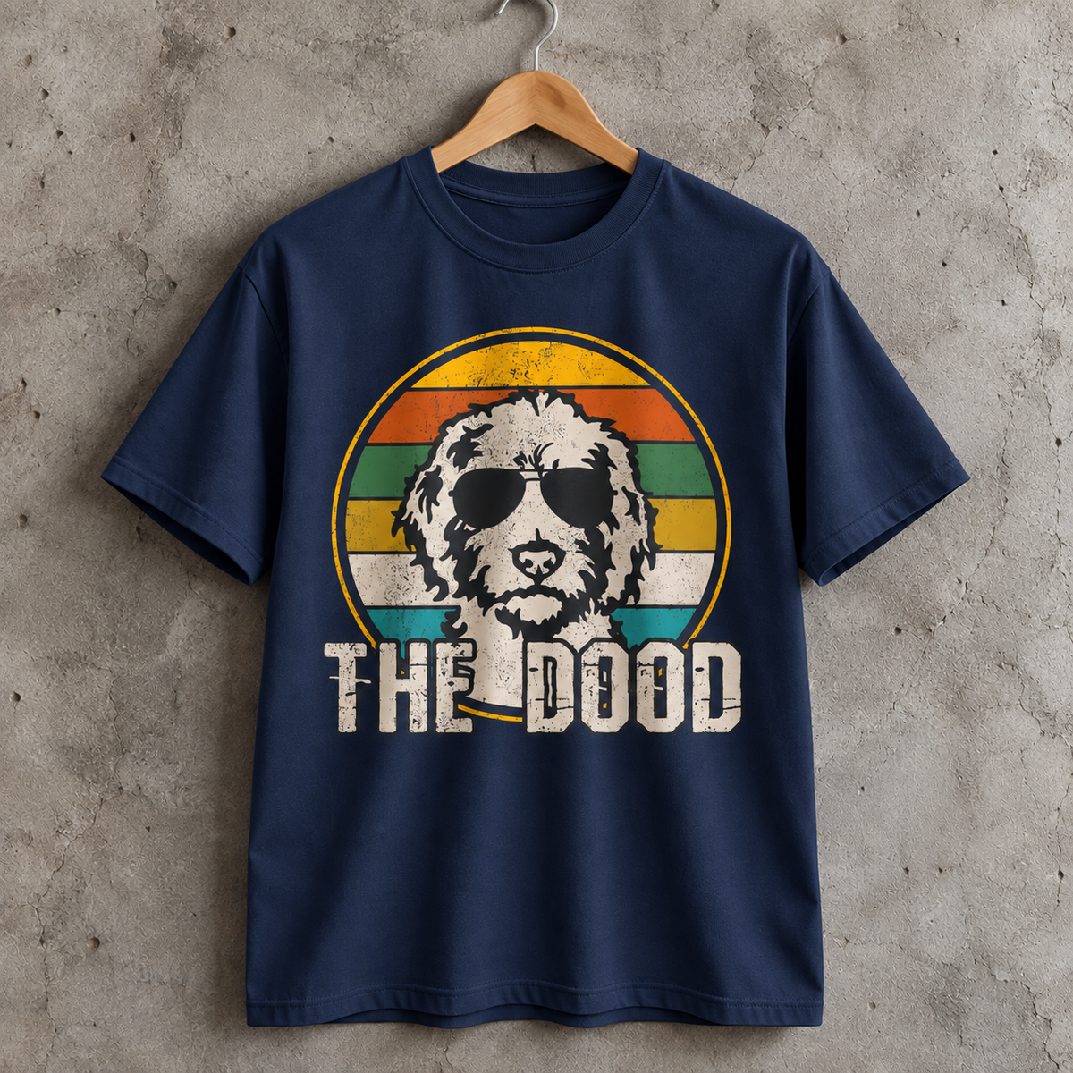 The Dood Doodle Dog T-Shirt Retro Sunglasses Graphic Tee for Doodle Lovers