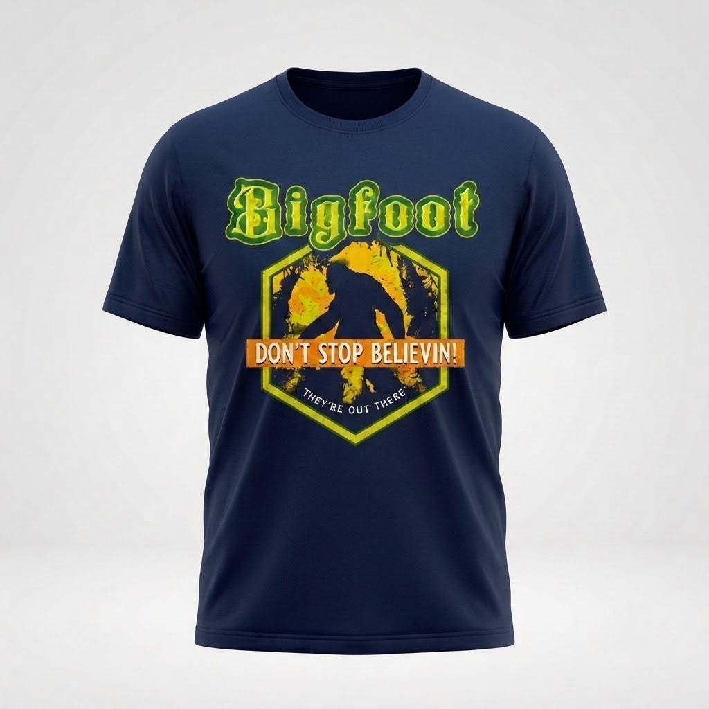 Bigfoot Believe Graphic T-Shirt for Men Women Retro Heavy Cotton Size S-5XL