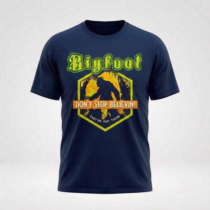 Bigfoot Believe Graphic T-Shirt for Men Women Retro Heavy Cotton Size S-5XL