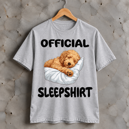 Official Sleepshirt Cute Sleeping Dog Graphic T-Shirt for Dog Lovers