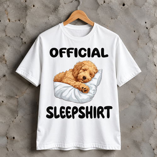 Official Sleepshirt Cute Sleeping Dog Graphic T-Shirt for Dog Lovers