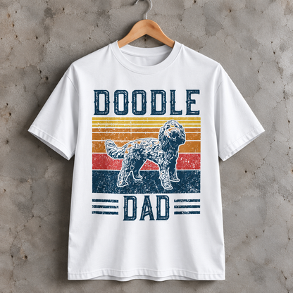 Doodle Dad T-Shirt Retro Doodle Dog Graphic Tee for Dog Dads and Doodle Lovers