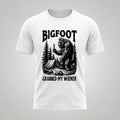 Funny Bigfoot Camping Hot Dog Men's Graphic T-Shirt Premium Cotton Size S-5XL